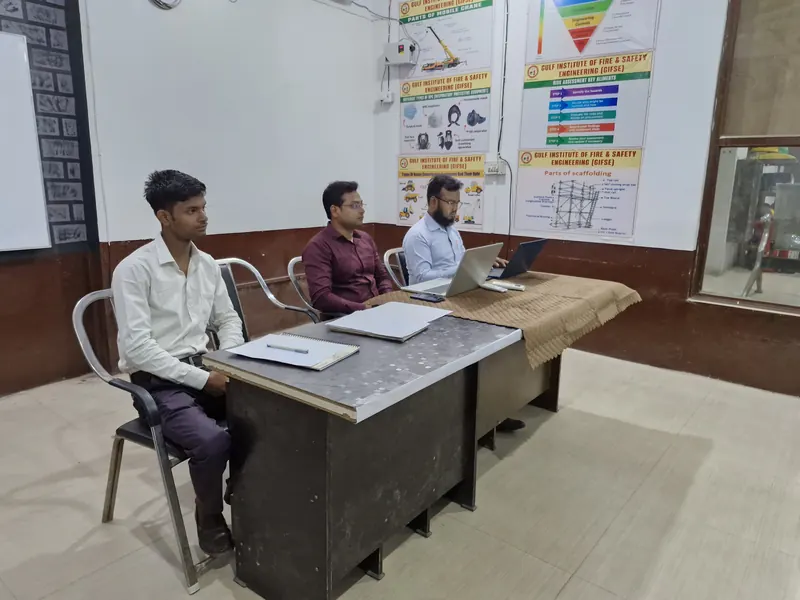 Candidate at a mock interview